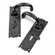 Kirkpatrick 2451 Wide Cratered Lever Door Handle with Covered Escutcheon