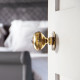 Prestbury Centre Door Knob - Aged Brass
