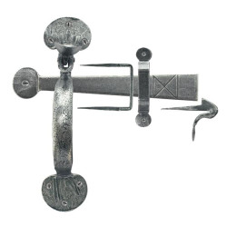 Blacksmith Pewter Patina Bean Thumb Latch with Extra Long Thumb Bar