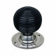 Ebony Beehive Door Knobs with Nickel Roses