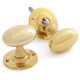 Polished Brass Oval Knob Set