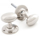 Polished Nickel Oval Knob Set