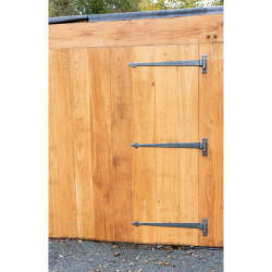 Blacksmith Pewter Patina Arrow Head Barn Door Hinges - Hook and Band