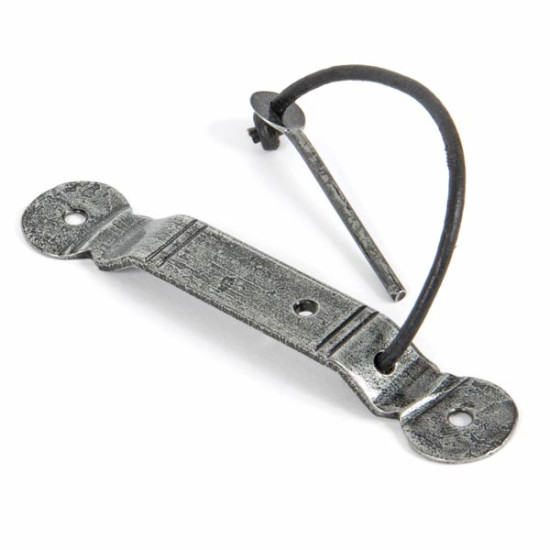 Blacksmith Pewter Patina Locking Screw on Staple Penny End