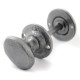 Kirkpatrick 5133 Bathroom Turn and Release Knob - Pewter Finish