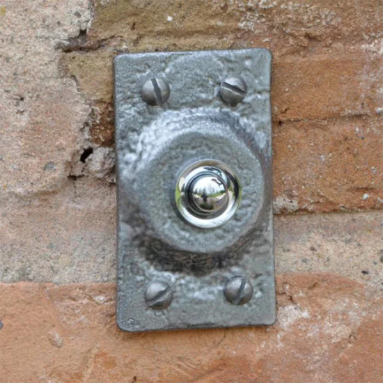 Kirkpatrick 4748 Rectangular Bell Push - Pewter Finish