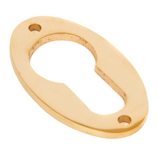 Polished Brass Oval Euro Escutcheon