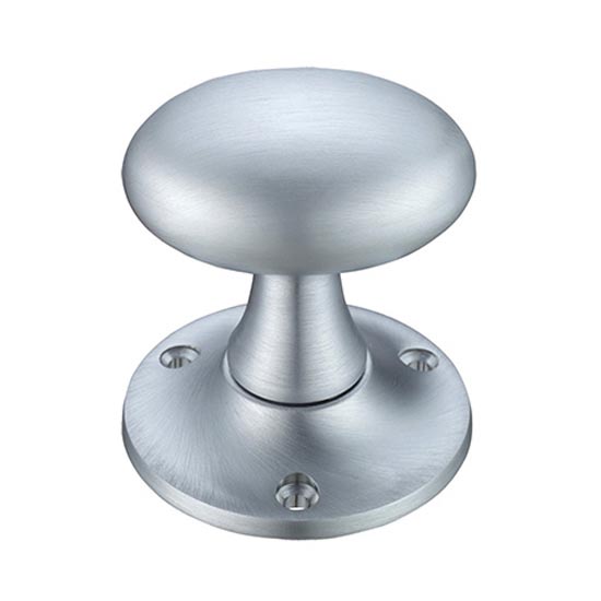 Chelsea Oval Door Knobs - Satin Chrome