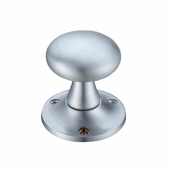 Kensington Mushroom Door Knobs - Satin Chrome