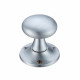 Kensington Mushroom Door Knobs - Satin Chrome