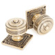 Tewkesbury Square Knob Set - Antique Brass Finish