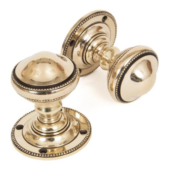 Brockworth Door Knob Set - Aged Brass Finish