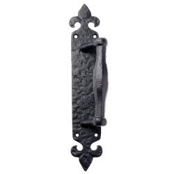 Essential Pull Handle on Fleur De Lys Backplate