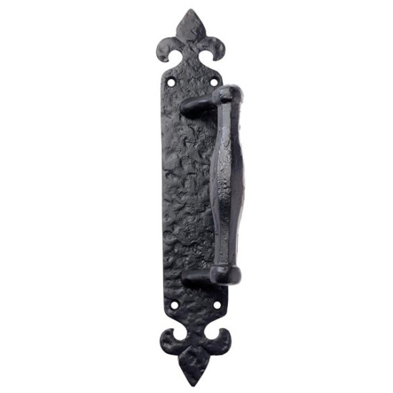 Essential Pull Handle on Fleur De Lys Backplate
