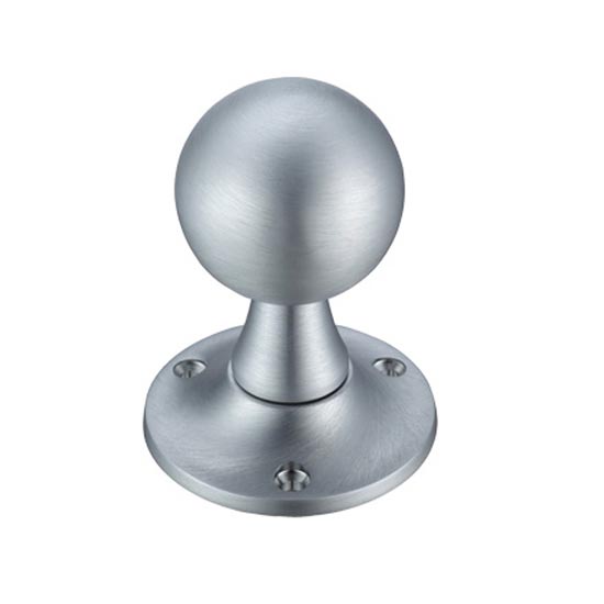 Hampton Ball Door Knobs - Satin Chrome