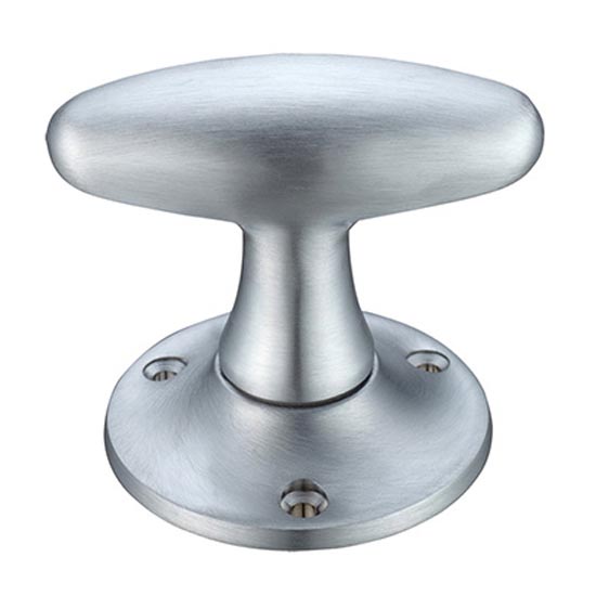 Richmond Oval Door Knobs - Satin Chrome