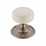 Porcelain Door Knobs - Crackled Ivory