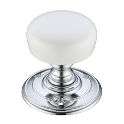 Porcelain Door Knobs - White Finish