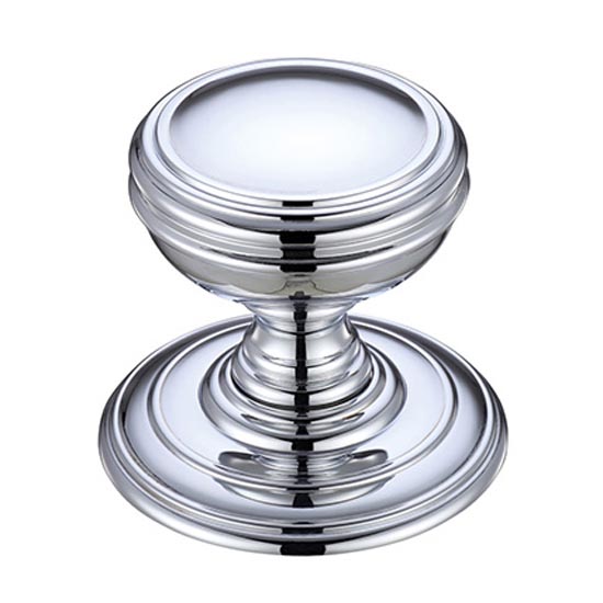 Henley Contoured Door Knobs - Polished Chrome