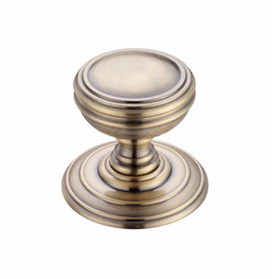 Henley Contoured Door Knobs - Florentine Brass