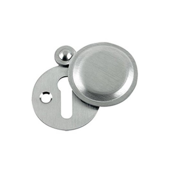 Covered Victorian Escutcheon - Satin Chrome Finish