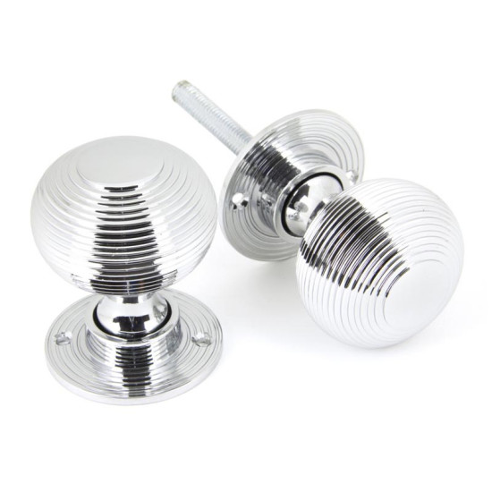 Polished Chrome Beehive Door Knobs