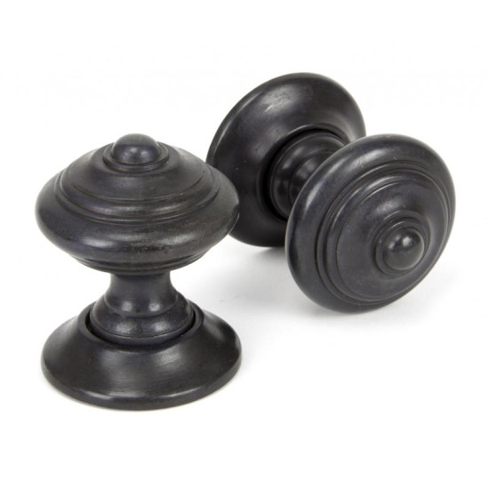 Elmore Door Knob Set - Aged Bronze Finish