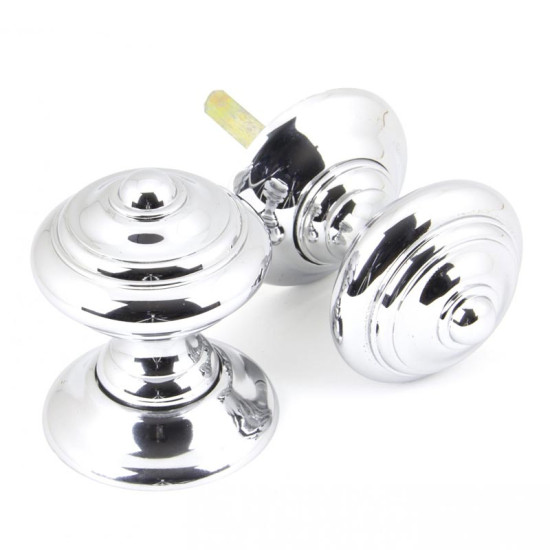 Elmore Door Knob Set - Polished Chrome Finish