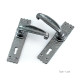 Kirkpatrick 2439 Rustic Lever Door Handle - Pewter Finish