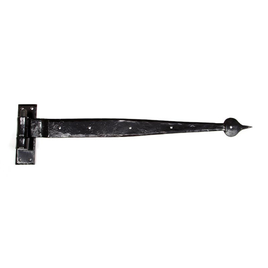 Traditional Blacksmith Arrow Head Door Hinges - Hook and Band Cranked