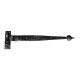 Traditional Blacksmith Arrow Head Door Hinges - Hook and Band Cranked