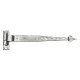 Blacksmith Pewter Patina Arrow Head Door Hinges - Hook and Band Cranked