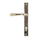 Reeded Slimline Sprung Lever Espagnolette - Polished Nickel