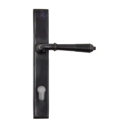 Reeded Slimline Sprung Lever Espagnolette - Aged Bronze