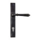 Reeded Slimline Sprung Lever Espagnolette - Aged Bronze