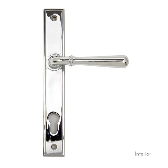 Newbury Slimline Sprung Lever Espagnolette - Polished Chrome