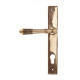 Reeded Slimline Sprung Lever Espagnolette - Polished Bronze