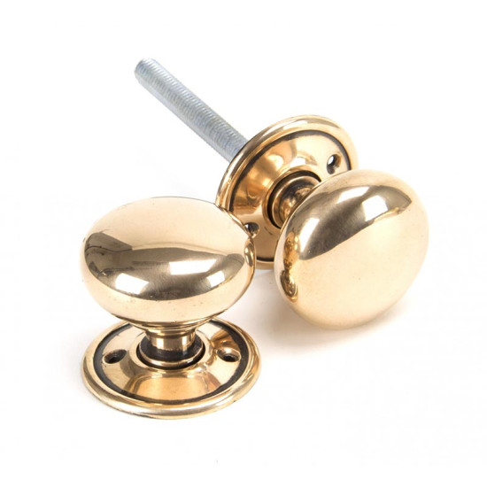 Polished Bronze Mushroom Knob Set