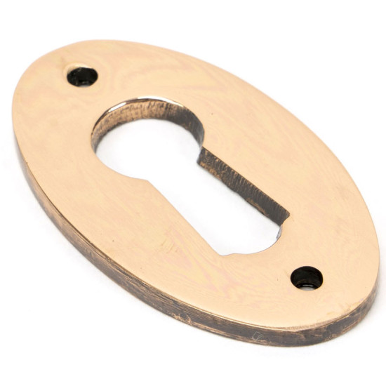 Polished Bronze Oval Escutcheon