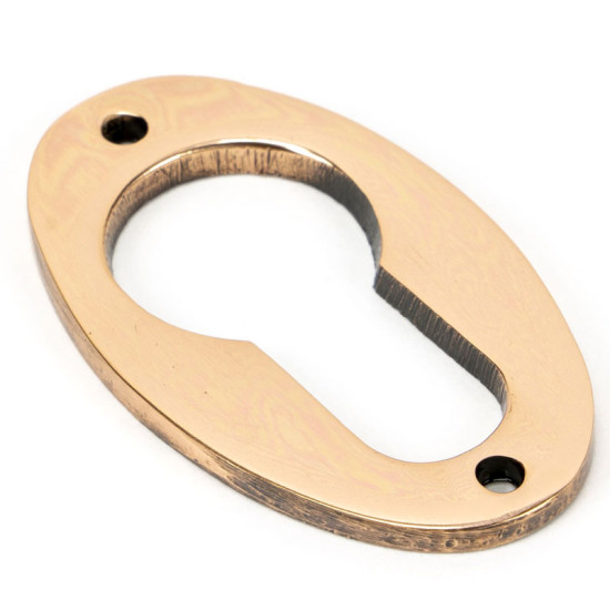 Polished Bronze Oval Euro Escutcheon