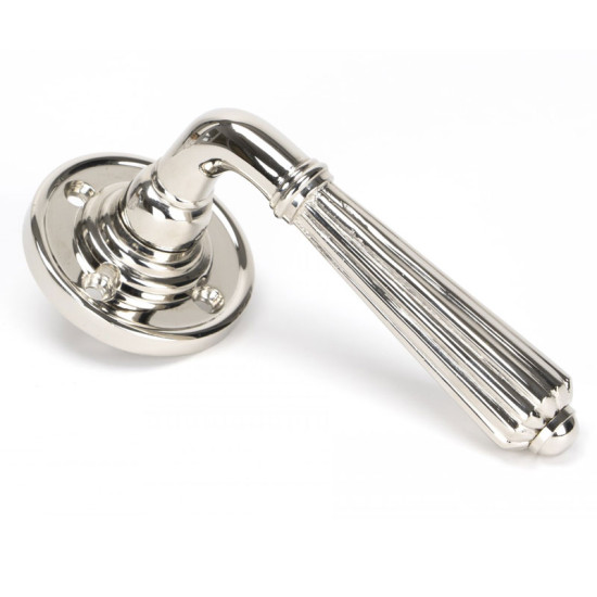 Hinton Lever on Rose Set - Polished Nickel