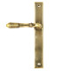 Reeded Slimline Sprung Lever Latch Set - Aged Brass