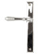 Reeded Slimline Sprung Lever Latch Set - Polished Chrome