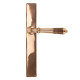 Reeded Slimline Sprung Lever Latch Set - Polished Bronze