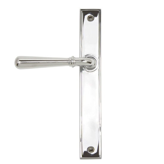 Newbury Slimline Sprung Lever Latch Set - Polished Chrome