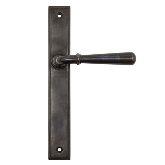 Newbury Slimline Sprung Lever Latch Set - Aged Bronze