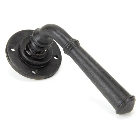 Blacksmith External Beeswax Regency Lever Door Handle on Rose Set - Unsprung