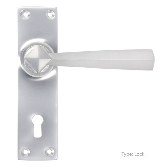 Satin Chrome Straight Lever Door Handle