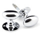 Polished Chrome Oval Knob Set