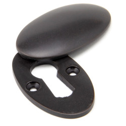 Aged Bronze Oval Escutcheon & Cover